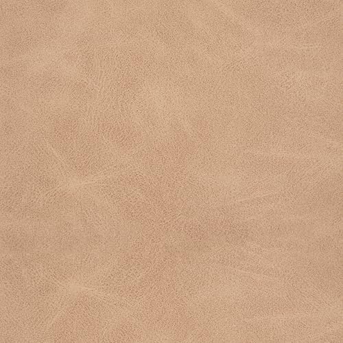 HomePop Upholstered Faux Leather Round Ottoman (No Lid, Seat Only) | HomePop Home Décor | Round Pouf Foot Rest – Sand Faux Leather by HomePop - Image 4