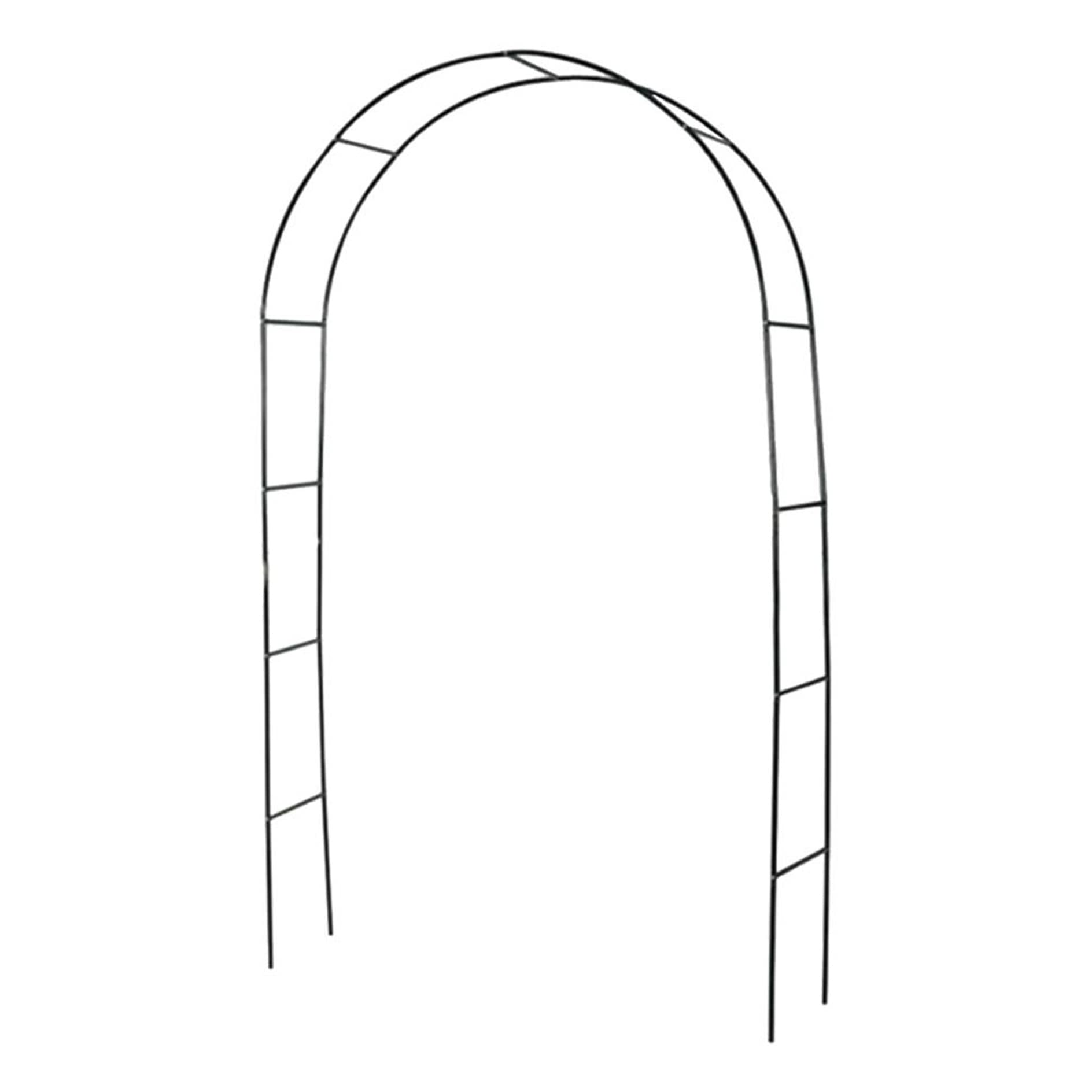 Arche de jardin de mariage en métal noir pour rosiers grimpants