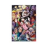 XYRXARIC Gravity Falls Poster Anime Posters Canvas Art Poster And Wall Art Picture Print Modern Family Bedroom Decor Posters 20x30inch(50x75cm), Unframe-style-1