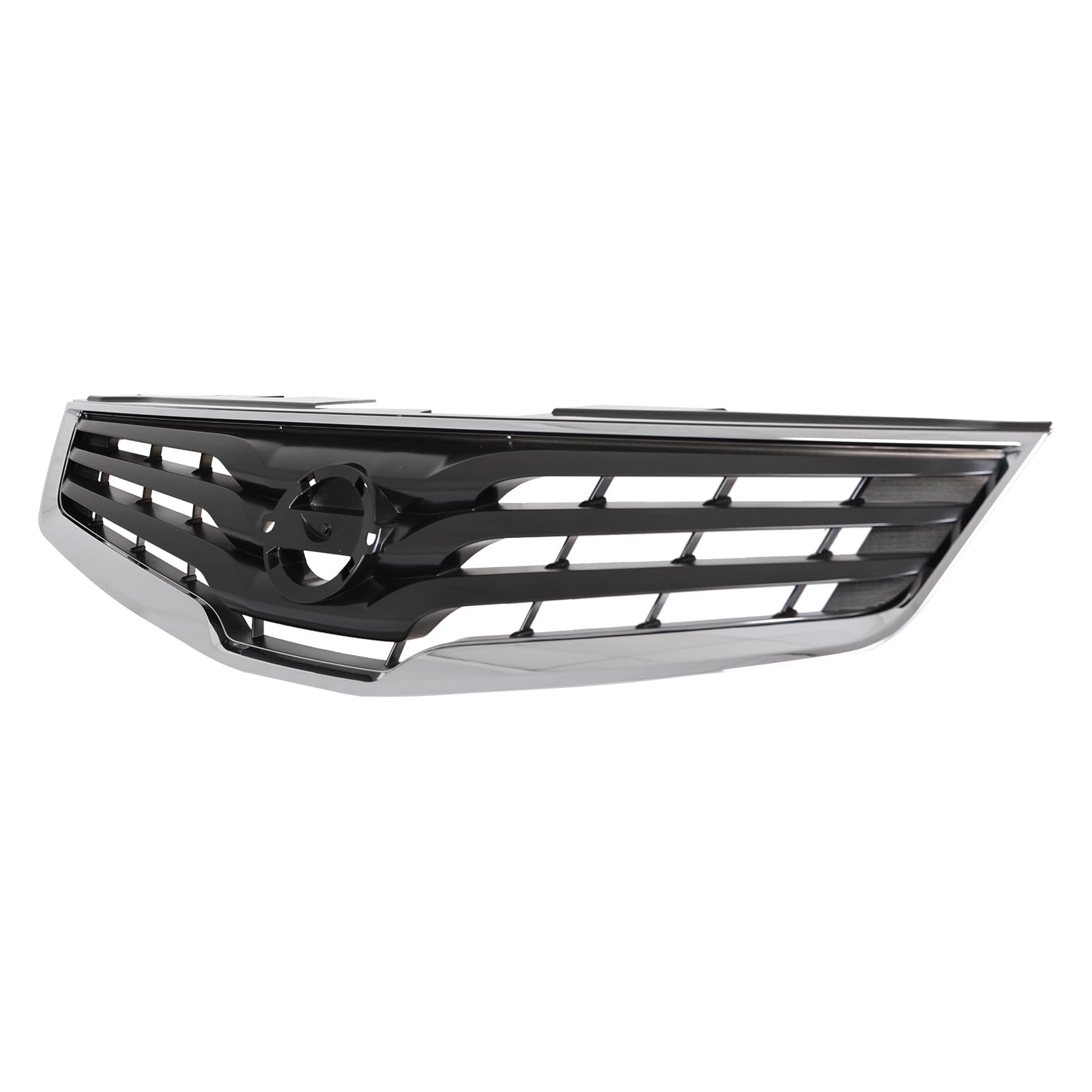 Chrome Front Grille Assembly for 2010-2012 Nissan Sentra Base/S/SL Model, ABS Upgraded Replacement Bumper Grill for NI1200237 62070-ZT50A