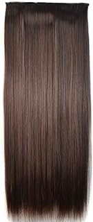 باروكة طويلة مفرودة بمحاكاة عالية أنيقة، وصلة شعر سهلة التمشيط للنساء