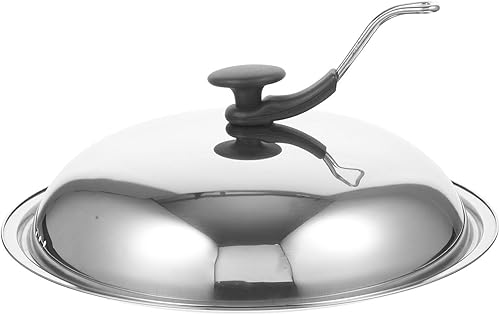 Tofficu Wok - Tapa universal de 12.5 pulgadas, tapa de olla de acero inoxidable, tapa para olla, tapa de repuesto para utensilios de cocina, tapa de