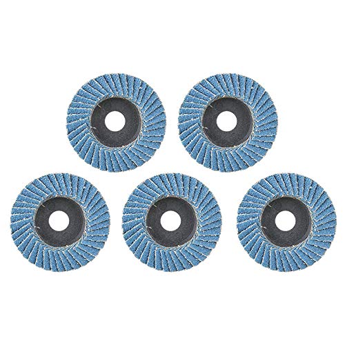 Angle Grinder Discs Sanding Wheel 5pcs 2inch 50mm Flap Polishing Disc Grinding Wheel Blade for Angle Grinder 80 Grit Abrasive Tool Sanding Disc-5pcs Blue polishing(Blue)