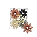 Kitsch Mini Spiral Hair ties, Coil Hair Ties, Phone Cord Hair Ties, Hair Coils - 8 Pcs, Brunette