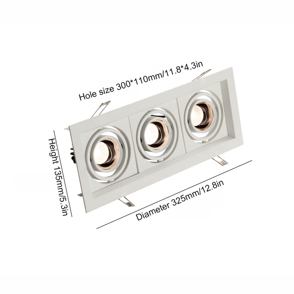 Oprawa Sufitowa Led 7W*3 Z Trzema Głowicami, Antyodblaskowa, Cri90, Do Salonu, Restauracji, Baru, Domu, Oświetlenia Komercyjnego, Oprawa Sufitowa Led (A-6000K)