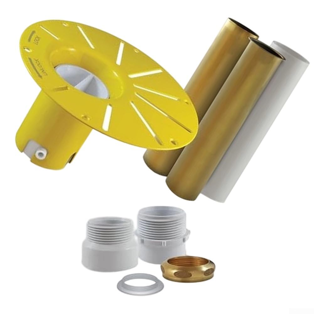 Kit de drenaje de bañera independiente, sistema de instalación rugosa para desagües macho y hembra roscados de 1-1/2 pulgadas, piezas de fontanería de PVC y latón a prueba de fugas para instalación de