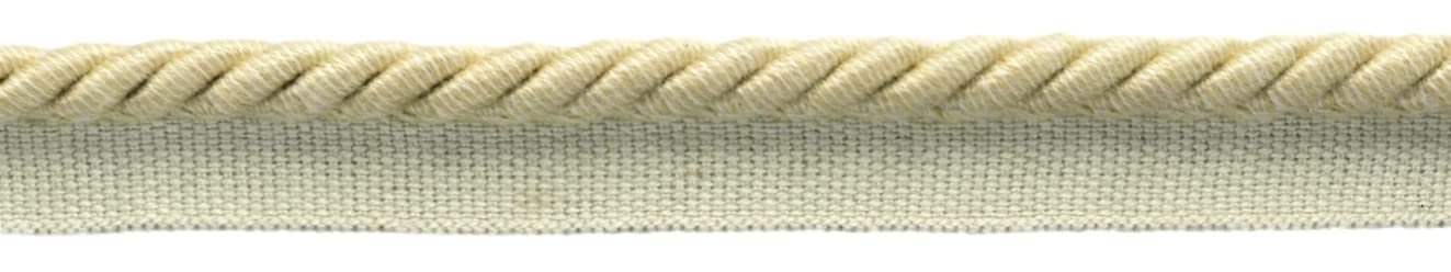 Cordon torsadé en coton pour rideaux et coussins marron doré beige, passepoil de 5,5 m