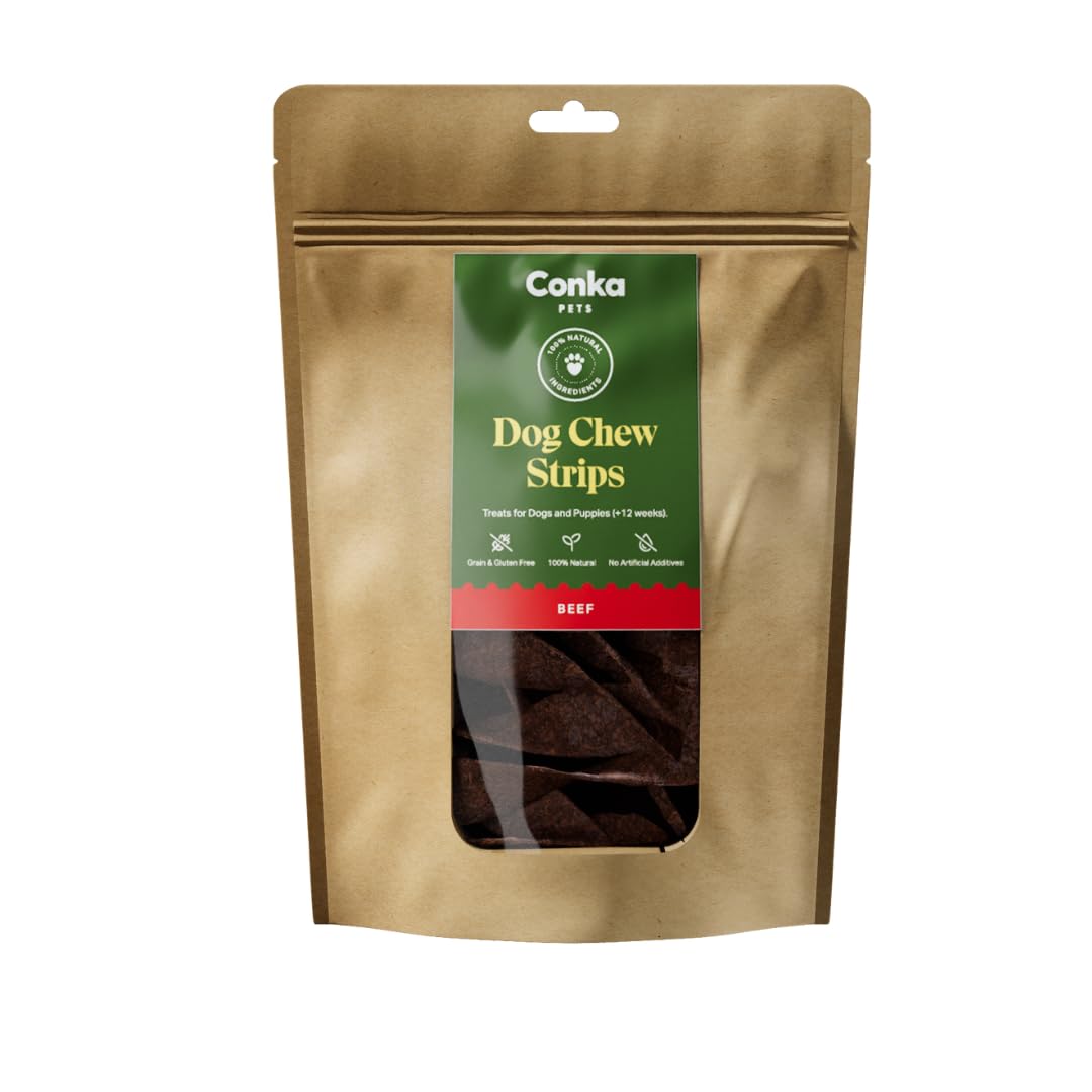 Conka Pets Dog Treats Chew Strips, 100% Natural Strips (250 g), Dog Chews Treats, Hypoallergenic, Grain - Image 2