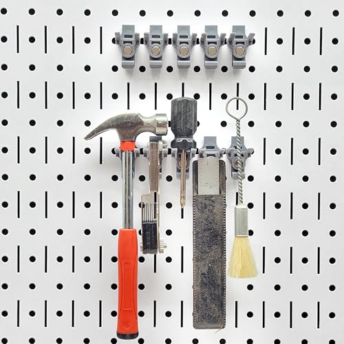 Image of Screwdriver+ Bracket Model 100 | Compatible with Wall Control | for Tool Wall Organization to Hang Screwdriver, Nut Driver, Pick, Pry Bar, Chisel, or File | 10-Pack