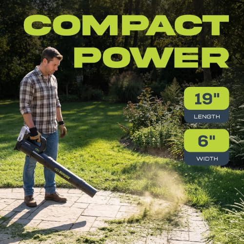 Image of Sun Joe 24-Volt Cordless Compact Turbine Leaf Blower, 100 MPH Air Speed, 280 CFM Airflow 24V-TB-CT