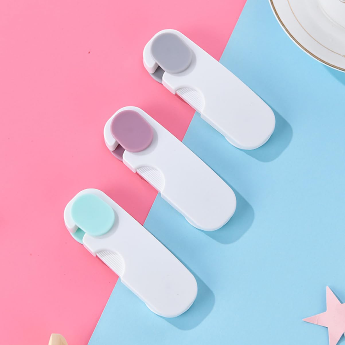 Toyvian 9pezzi Serrature Di Sicurezza Per Ragazzo Ragazza Chiusura Per Armadietti e Facile Da Usare Materiale Sicuro e Leggero Protezione Per Ragazzo Ragazza