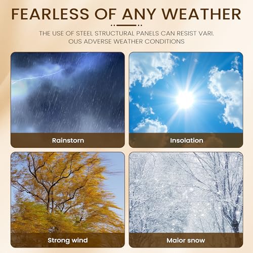 20FT Tiny House to Live in,Portable Prefab House with 2 Bedroom,1 Full Equiped Bathroom and Kitchen,Prefabricated Container House for Adults Living,Foldable Mobile Home with Steel Frame - Image 8