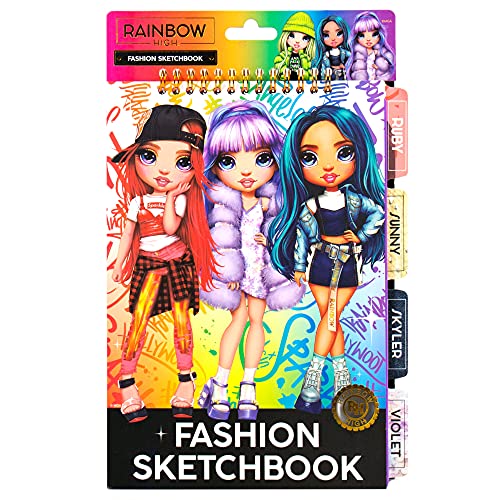Horizon Group USA Rainbow High Fashion Sketchbook, Color & Create Fashion Looks, Includes Sketchbook, Fun Sleepover Activity, Travel Set, Fashion Design for Kids Ages 6, 7, 8, 9 - Thumbnail 7