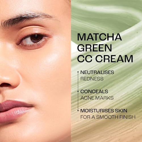 Image of LAKME 9to5 CC+ Matcha Green Cream, 18 g, for Naturally Radiant Skin, with 3% Niacinamide & Antioxidants, SPF 50 PA+++, Smooth Breathable Finish, for Women