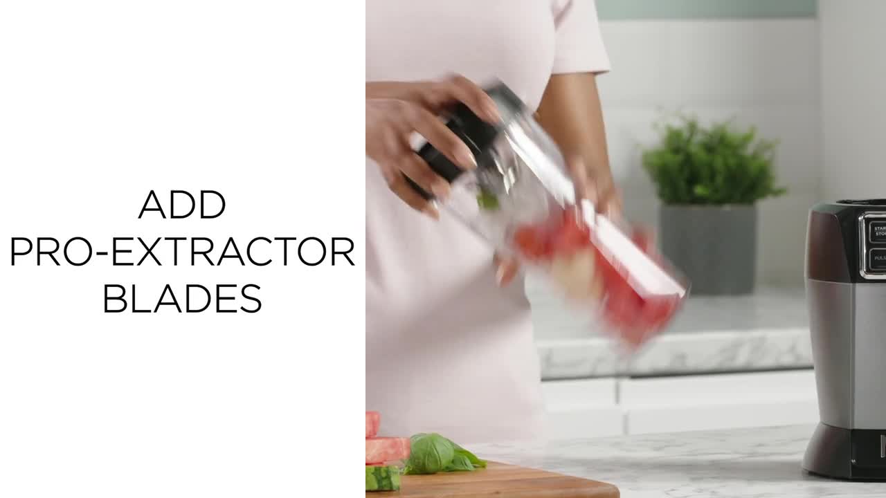 Ninja Blender with Auto-iQ [BN495UK] 1000 W, 2 x 700 ml Cups, Black/Silver