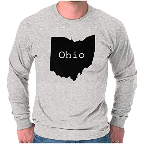 Classic Teaze Home State Ohio Shape Local Pride Long Sleeve Tshirt Men Women Sport Grey #TOP12