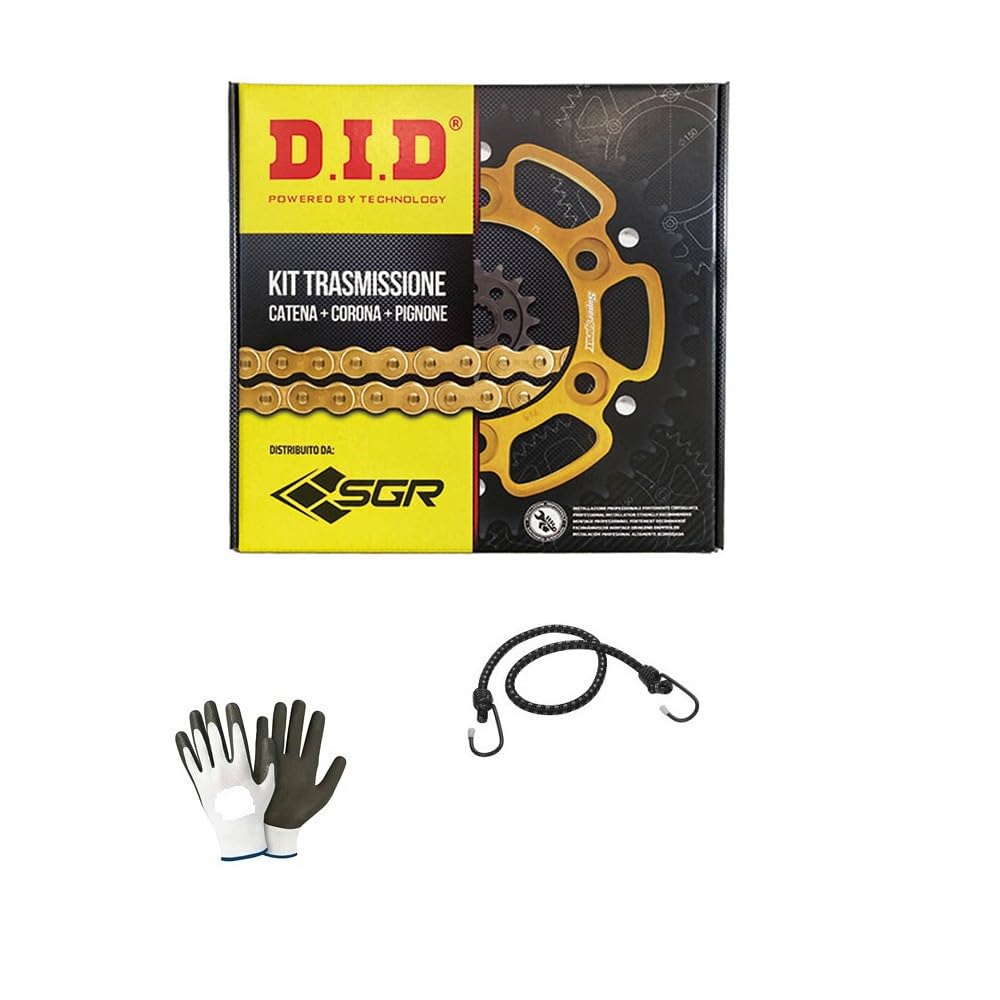 Compatible con BMW F 900 R 900 Adecuado para el año 2020 Kit DE TRANSMISIÓN Did ESPECÍFICO para Moto 525VXR Cadena Oro LUN 122 ESLABONES, Corona DE Acero P525-Z44, PIÑON P525-Z17