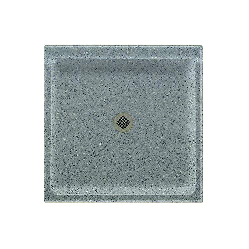 Swanstone SS-3232-124 Solid Surface Center Drain Shower Base, 32-in L
