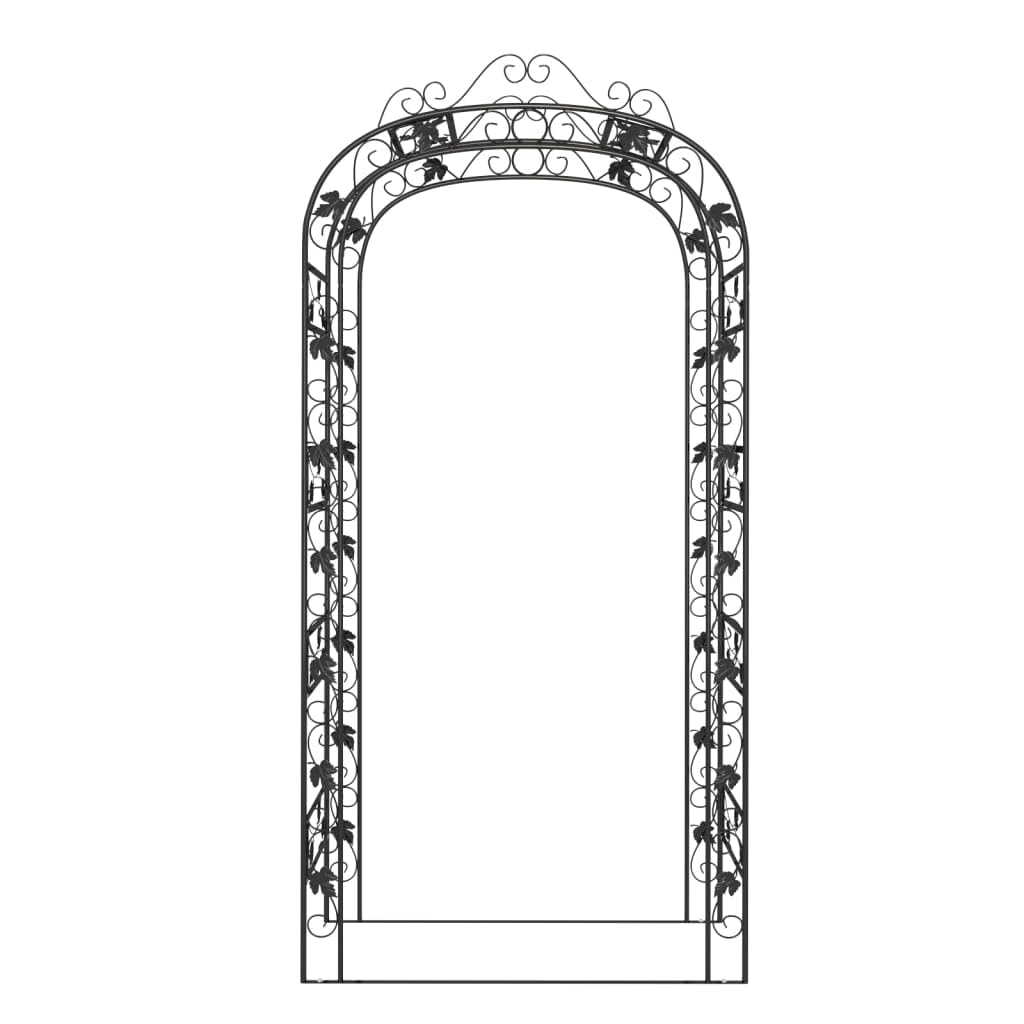 Arco de Jardin Acero Negro 116x45x240 cm | Estructura Robusta, Recubrimiento en Polvo, Para Plantas Trepadoras, Decoracion de Entrada