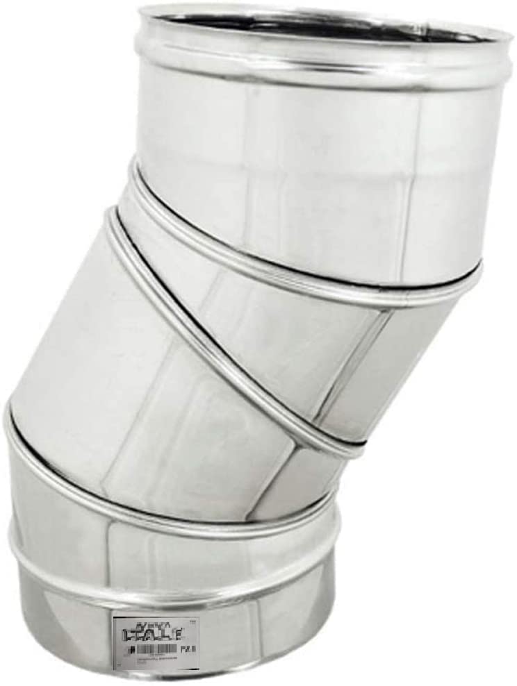 Curva Gomito Regolabile da 0°a 90° per canna fumaria in acciaio inox Maschio/Femmina Acciaio ASI 316 (Ø 200 mm)