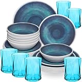 ✅ Verres turquoise : 6 verres en 100 % acrylique – 300 ml (à ras bord) – Chaque verre Ø 7,5 cm (haut) x Ø 7,5 cm (bas) x 10,5 cm (hauteur) – 100 g – Couleur : turquoise