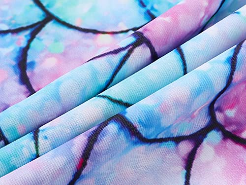 Image of Girls Swimwear Rash Guard One Piece Swimsuit Kids Bathing Suit Sunsuit | Mermaid /Floral Swim Suit UPF 50+ Sunsuit 2-10 Years