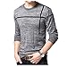 Produktbild NOBRAND Frühling und Herbst Neue Mode Rundhalsausschnitt Herren Langarm Pullover Lose Casual Strick Top Hose Bluse Gr. Large, grau
