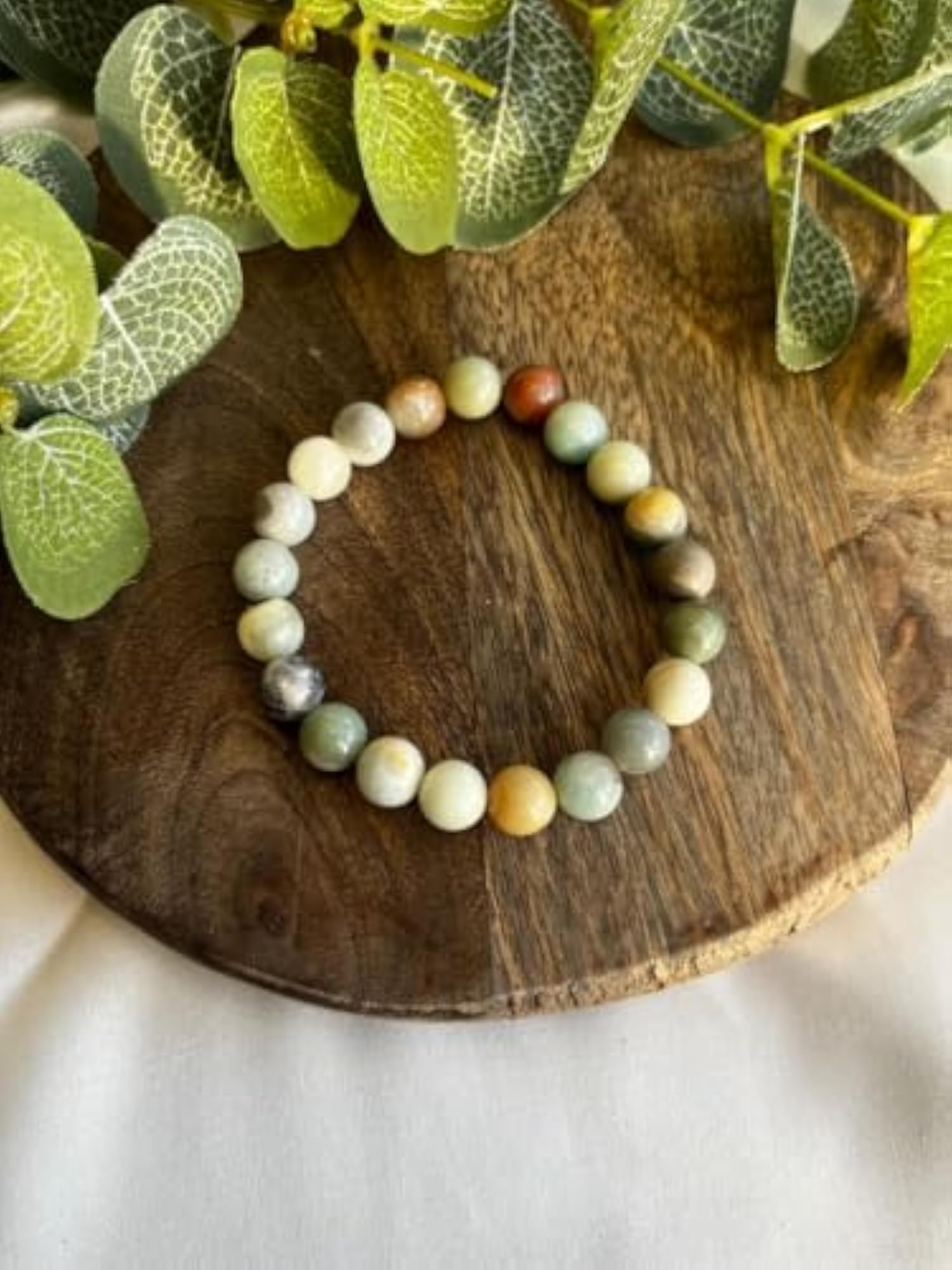 Natural Amazonite Gemstone 8mm Harmony Stretch Bracelet