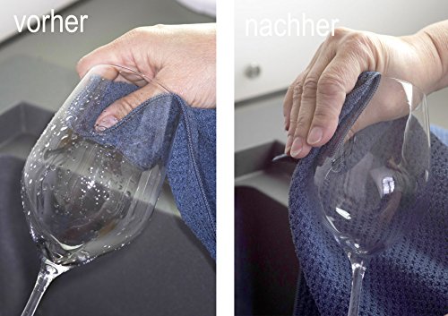 Alclear International Secador Mágico, Gamuza de Microfibra para el Coche, para el Cuidado del Coche, la Pintura del Coche, Moto, Cocina y Hogar, Vajilla, Trapo de Secado Suave, 60 x 40 cm, Azul