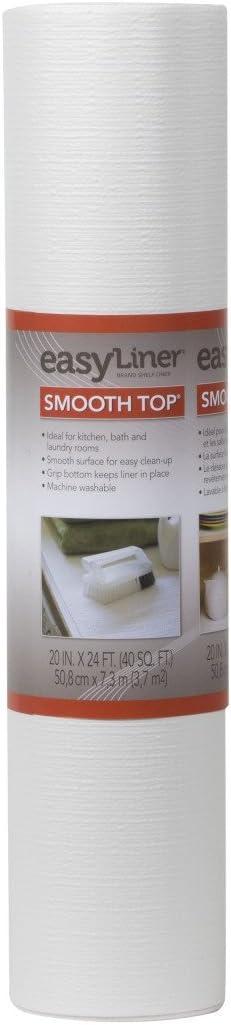 Duck Smooth Top EasyLiner, 20-inch x 24 Feet, White : Clothing, Shoes & Jewelry