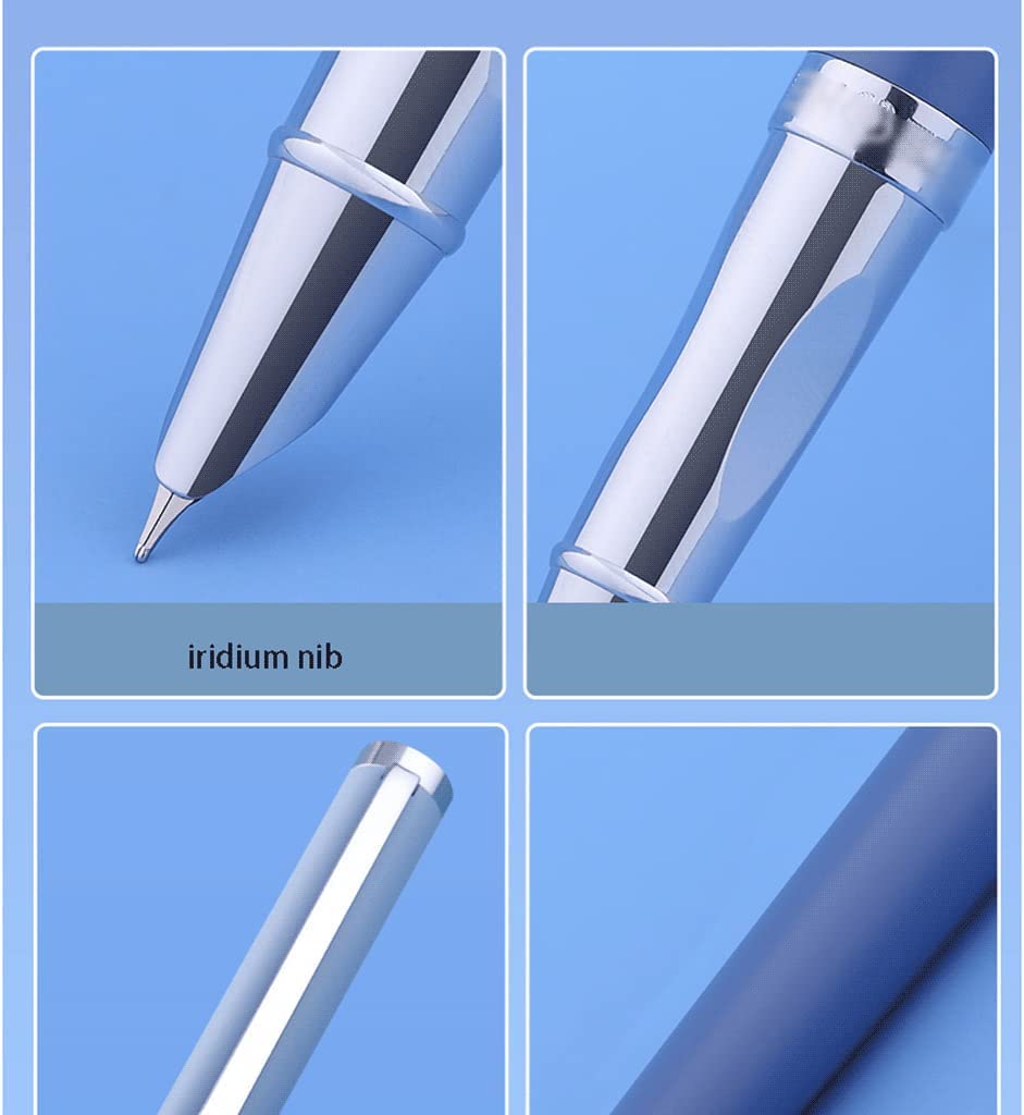 LIOONS Füllfederhalter mit ergonomischem Griff und extra feiner 0,38-mm-Stahlspitze Rechts- und Linkshänder-Schreibstift für Damen und Herren