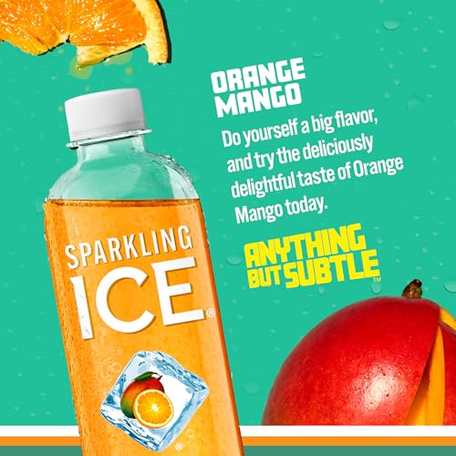 Image of Sparkling Ice, Orange Mango Sparkling Water, Zero Sugar Flavored Water, with Antioxidants and Vitamins, 17 fl oz Bottle