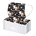 Produktbild 50/100 Stücke Einmal-Mundschutz Atmungsaktiv Atemfilter, 3-Lagig Staubfilter, Gesichts Staubschutz, Weihnachten Druchen, Cartoon Printing fur Chirstmas