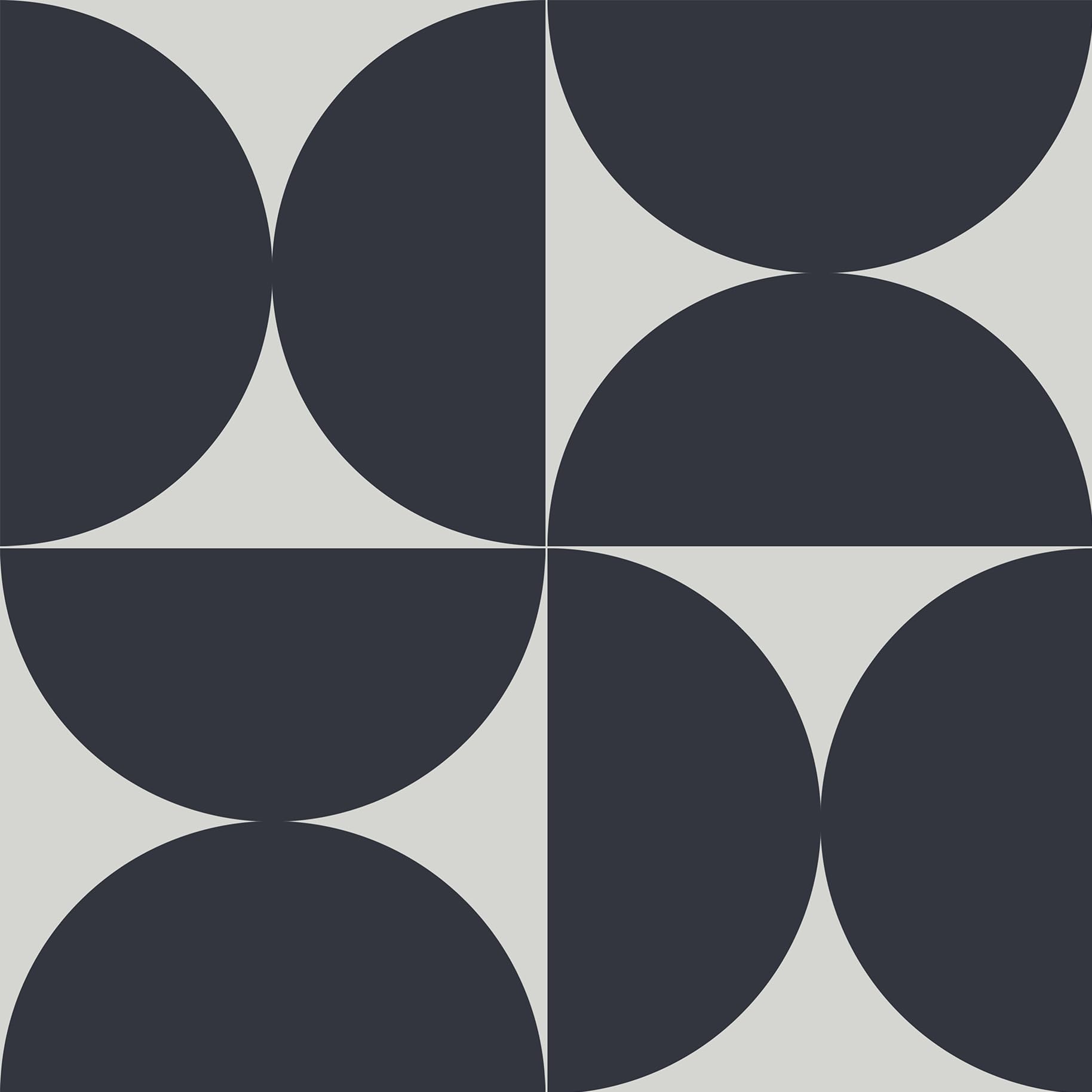 Fiula Self Adhesive Wallpaper Geometric Peel and Stick Wallpaper Dark Blue and Grey 44x1500CM Square Contact Paper Thicken Waterproof Retro Removable Vinyl Wrao Paper Living Room