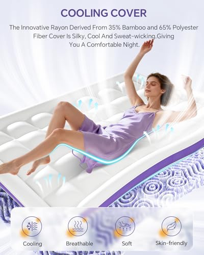 Image of ChiXpace Dorm Room Essentials Dual Layer 4 Inch Memory Foam Mattress Topper Twin XL Back to School - 2 Inch Gel Memory Foam and 2 Inch Pillow Top Mattress Pad, 7-Zone Egg Crate 2-in-1 Design (White)