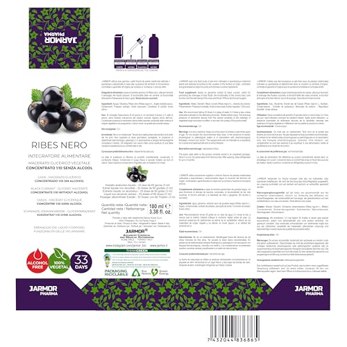 Black Currant in Tropfen 100 ml | Schwarze Johannisbeere | Blackcurrant | Ribes Nigrum | Entwässernd und harntreibend | Glycerinmazerat | Extrakt 1:10 Flüssigkeit J.Armor Urtinktur-Ergänzung