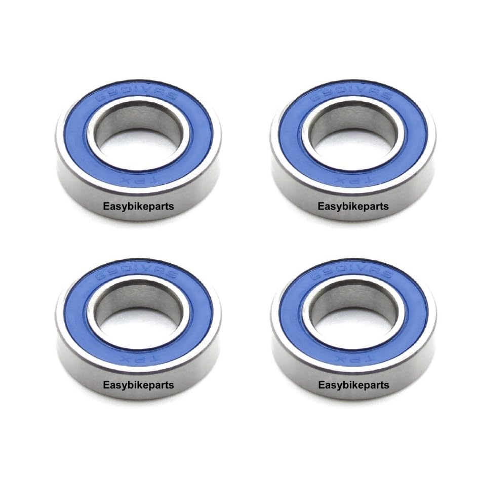 6901 MAX Cartridge Bearing - 12x24x6mm (Pack of 4) | Heavy-Duty Sealed Bearings for MTB Suspension Pivot Points | MAX Technology for High Load Capacity & Durability