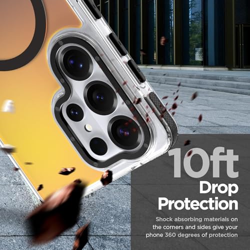 Image of Magnetic Case for Samsung Galaxy S26 Ultra [Compatible with Magsafe] [Cute Fashion Fluorescent Design] [1 Screen Protector] Slim Translucent Matte Case for Galaxy S26 Ultra 6.9 inch, Black