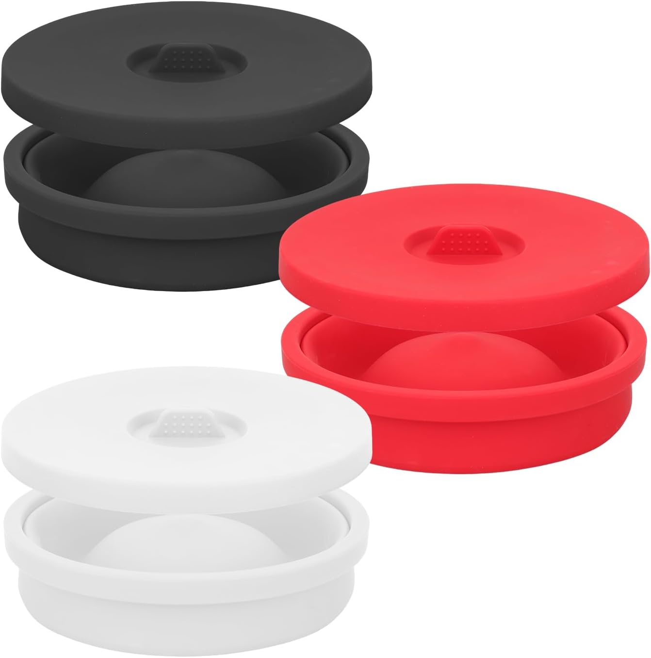 Silicone Mixing Bowl Liners Compatible with 5 Quart KitchenAid Mixers - Includes 3 Liners with Lids, Dishwasher Safe