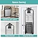 Seiritex Over The Door Ironing Board 14x42 inches with Iron Holder and Pocket Storage Bag, Hanging Iron Board for Home Laundry Room, Black