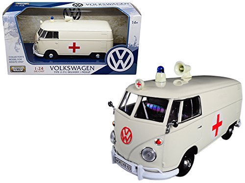 Type 2 (T1) Ambulance Cream 1/24 Diecast Model by Motormax
