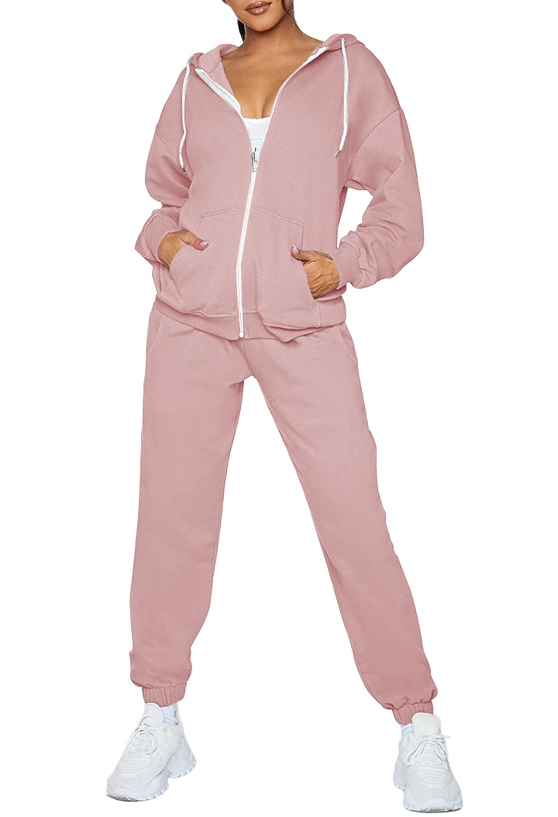 Sweatsuits Joggers Women Set Womens Tracksuit Zip Up Hoodie