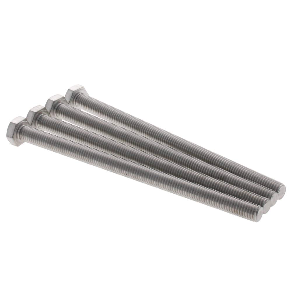 Heyiarbeit M10 Hex Bolt M10-1.5 x 100mm UNC Hex Head Screw Bolts 304 Stainless Steel Fully Threaded Hex Tap Bolts 4pcs