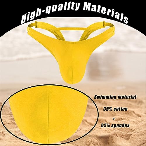 Men's Bikinis Thong Underwear,Man Thong Bulge G-String Low Waist Pouch Briefs T-back Panties For Man2