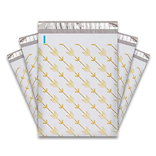 Buste per Spedizione di Plastica 100pcs Golden Courier Bags Impermeabile Spedizione in possesso di spedizione Postal Express Bag Busta busta 10x13 pollici 47