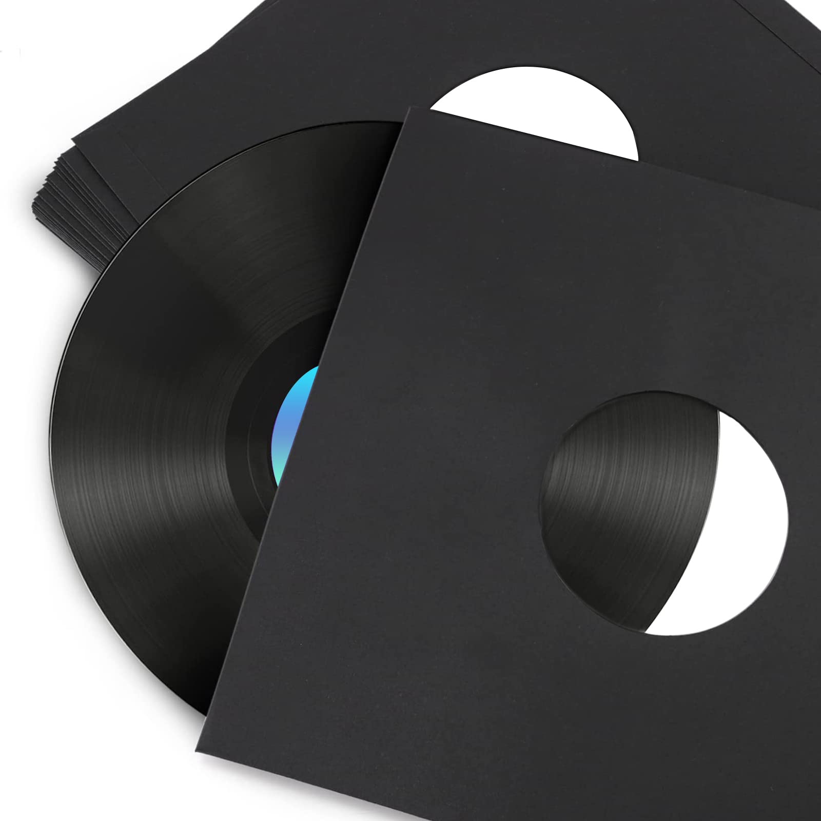50 Schwarze Innenhüllen Für Schallplatten – 30,5 Cm, Säurefrei & Antistatisch, Für LP-Sammlungen