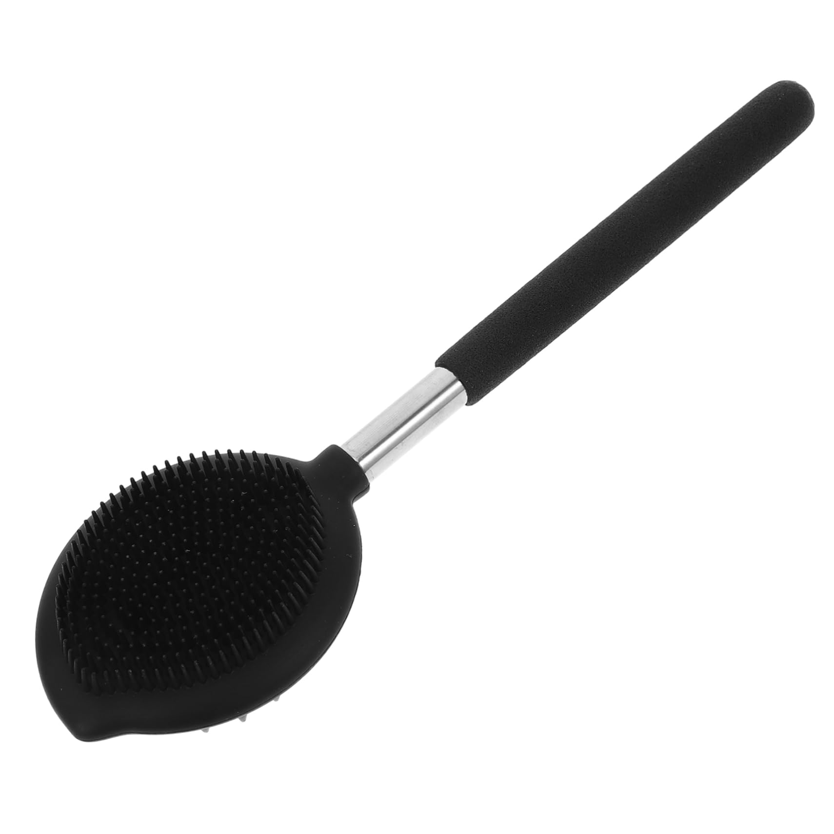 Didiseaon 5 Pz Spazzola da bagno in silicone Indietro scrubber per doccia scrubber da bagno esfoliante spugna di luffa spazzola da bagno massaggiante spazzola per doccia Gel di silice Black