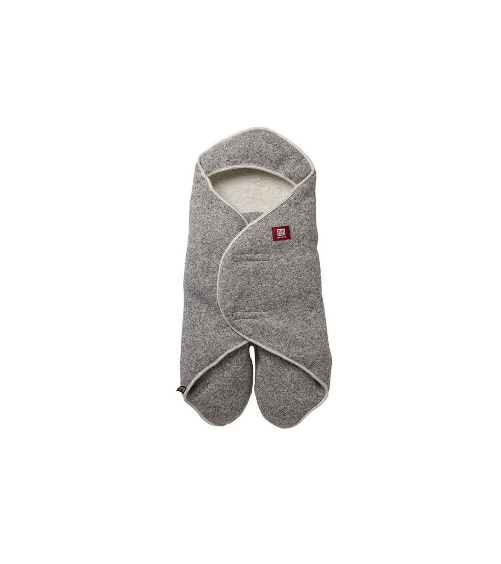 RED CASTLE, Couverture enveloppante Hiver bébé, Compatible Siège Auto/Pousette/Nacelle, Double Polaire, Douce, Chaude, Respirante, Babynomade, Gris chine/Blanc, 0-6 Mois
