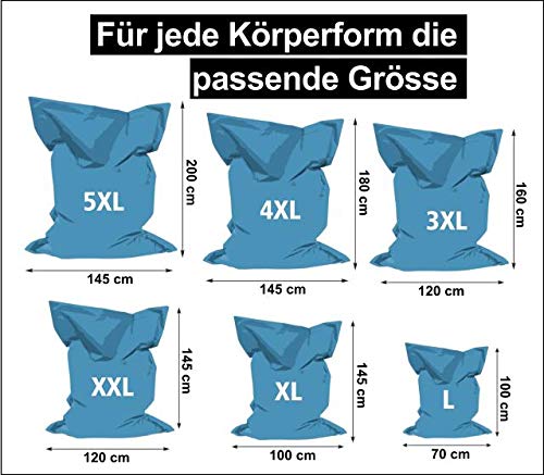 GiantBag Giant Bag Sitzsack Chill Out Liege & Sitzkissen Indoor & Outdoor Tobekissen Bodenkissen Sessel für Kinder… – Bild 7