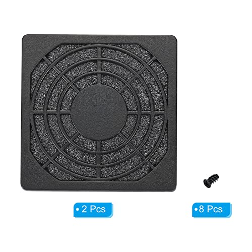 PATIKIL 60mm Cooling Fan Filter with Screw, 2 Pack ABS Ventilator Grill Protector Guard for Fan Protective Cover DIY Black - Image 3